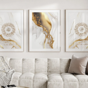 Shahada Set – Gray Golden Marble Design Set