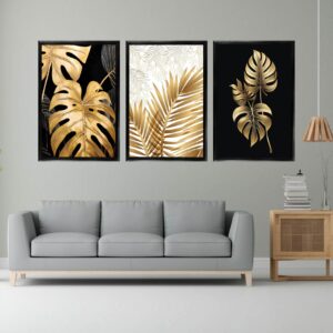 Gold Flowers Leef Set