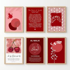 Deep Red Al-Malik and Prophet Ayyub Story Poster Combo