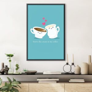 Cute Coffee and Creamer Kawaii Kitchen Poster