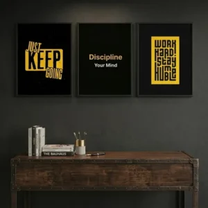 Entrepreneur Mindset Office Wall Art (Set of 3)